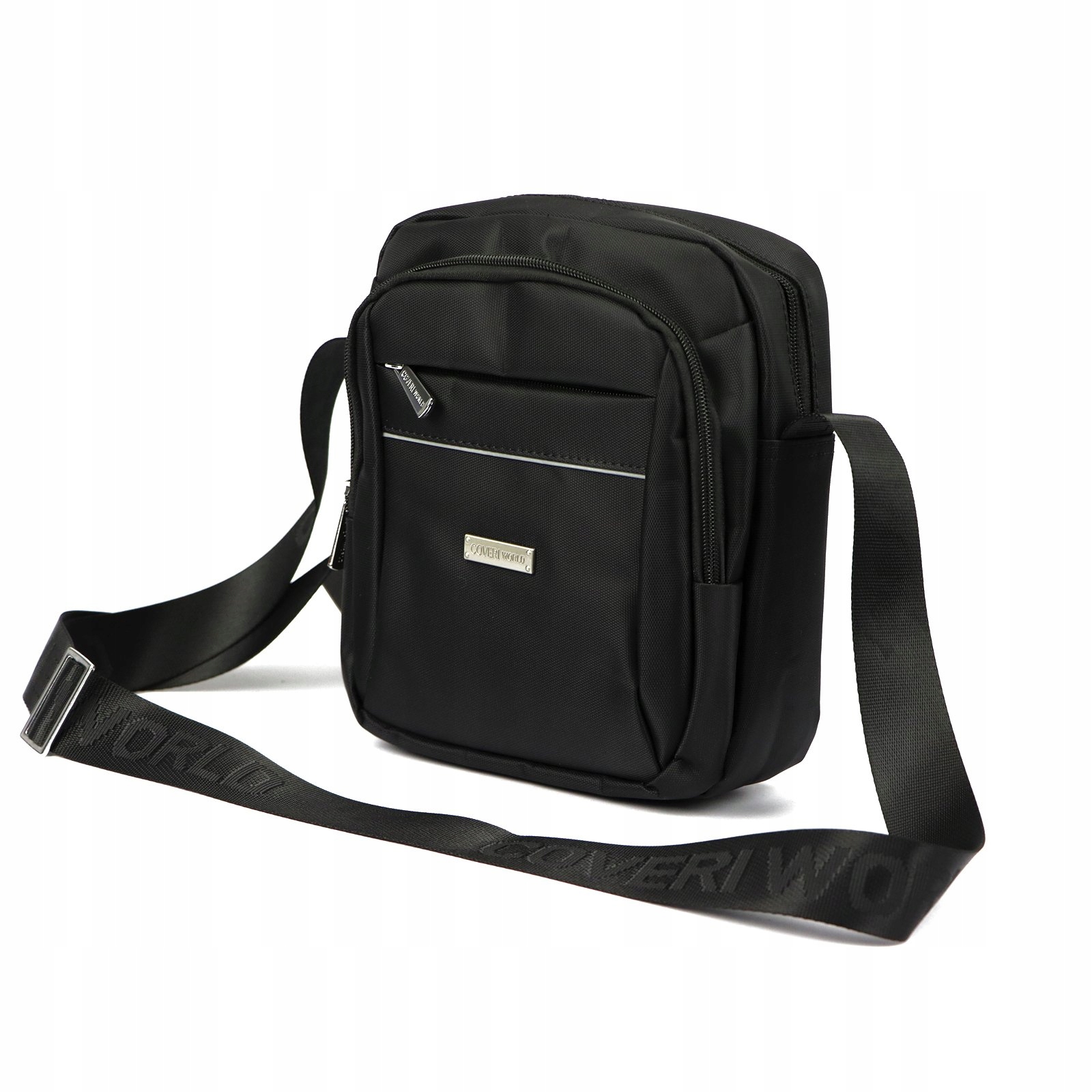 MĘSKA TORBA SASZETKA SPORTOWA PRZEWIESZKA NA RAMIĘ Kolor czarny