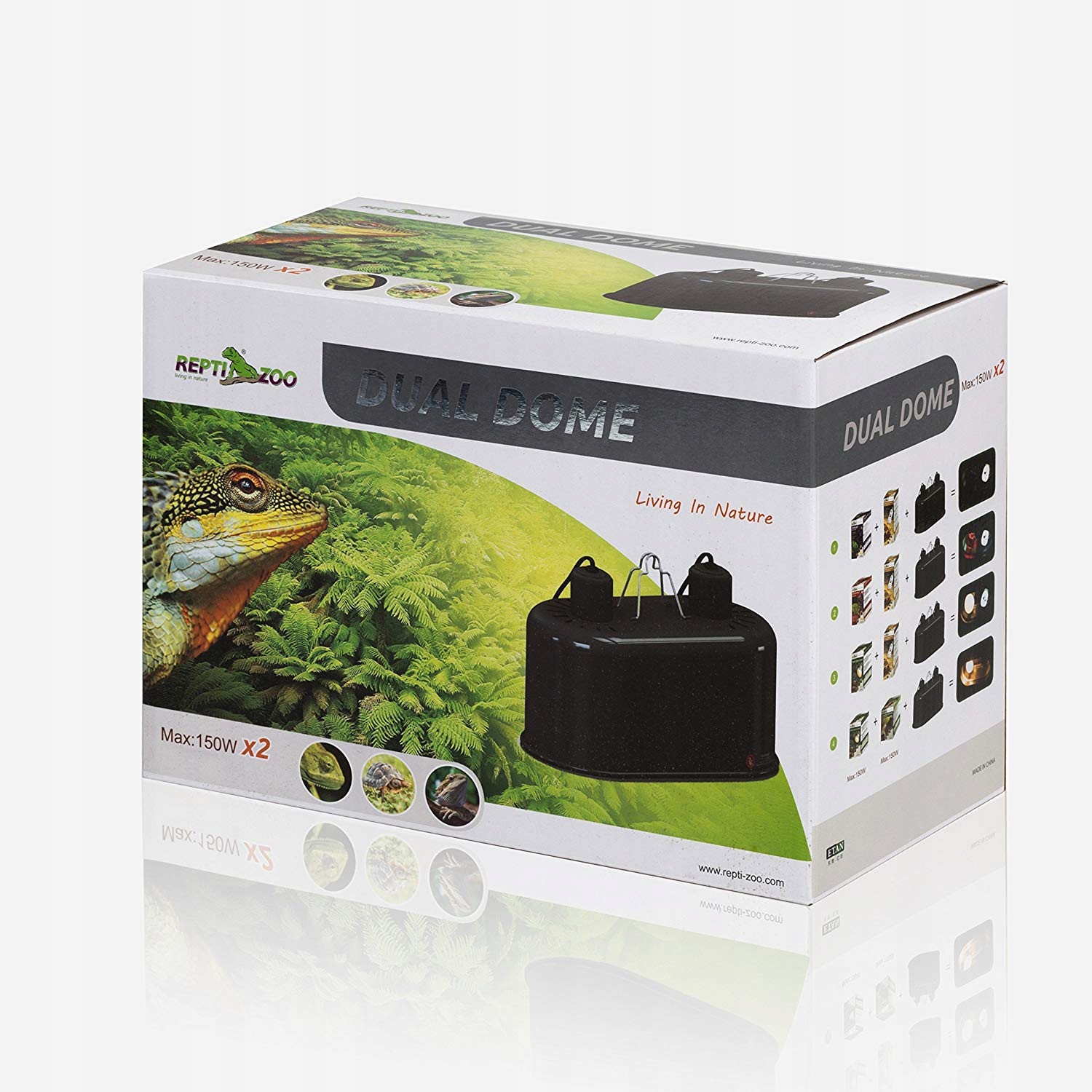 Levně Lampa Na Žárovky Do Topných A Uvb Terárií 2x150W Repti-zoo DRL01