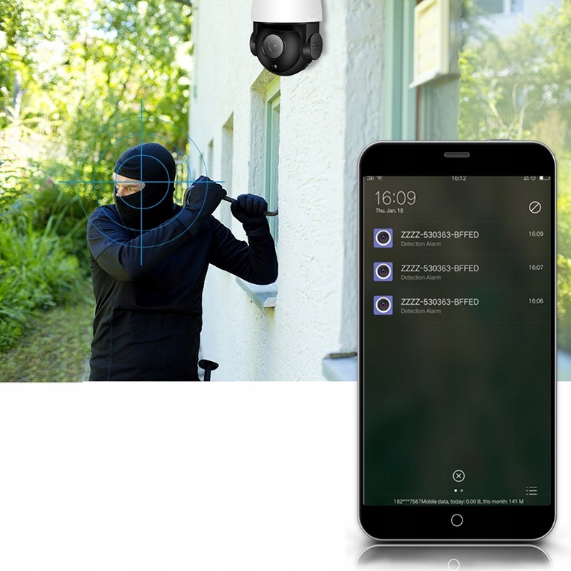 KAMERA OBROTOWA ZEWNĘTRZNA WIFI 30X ZOOM 8MPX 4K Model X8 8MPX