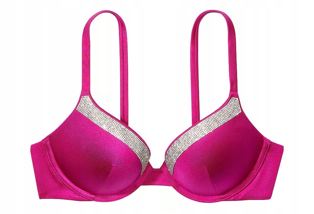 Koupací hora Victoria's Secret push-up růžová s zirkony 75C (34C)