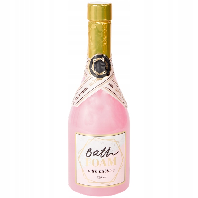 PŁYN PIANKA Z BĄBELKAMI DO KĄPIELI RÓŻOWY BUTELKA SZAMPAN PREZENT PANIEŃSKI