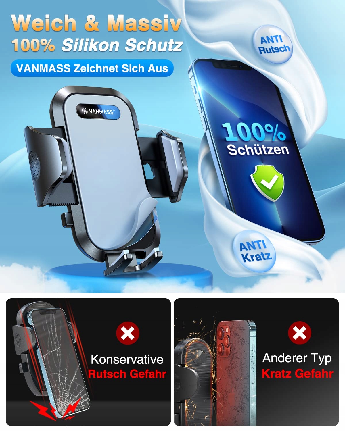 VANMASS Uchwyt Samochodowy 2025 Ulepszony Mocny Do iPhone — miniatura 2