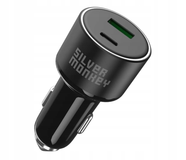 Ładowarka Silver Monkey Ładowarka samochodowa 100W Usb C Pd Usb 3.0 Qc