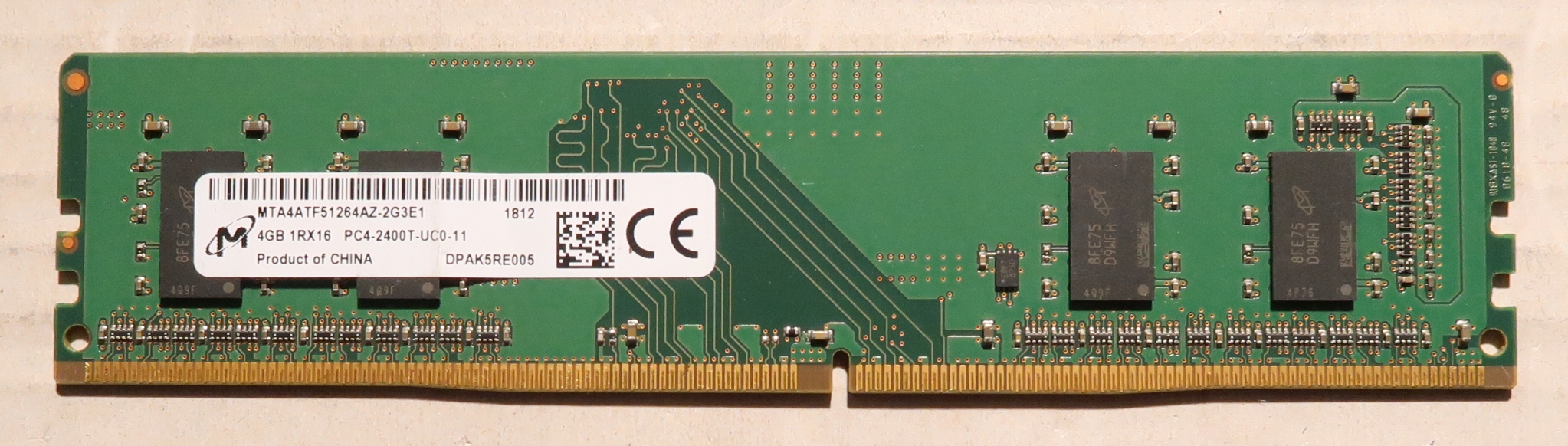 Pamięć Ram 4GB PC4 2400T 19200U 2400MHz 4096MB
