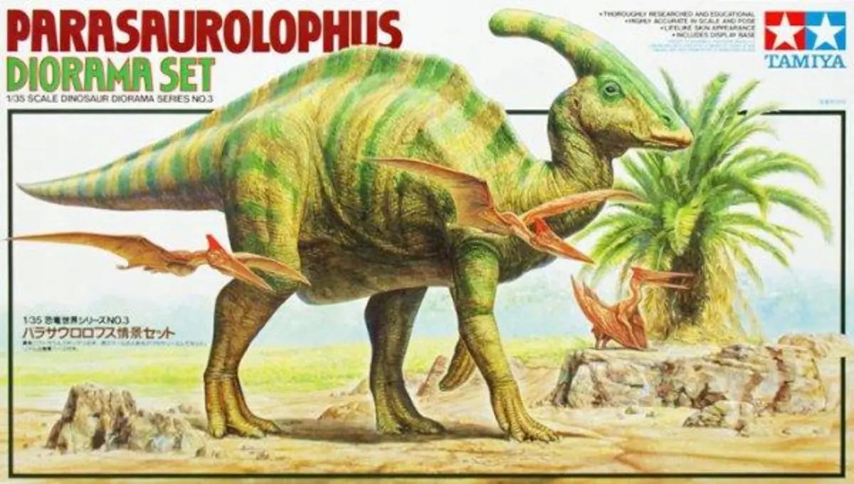 Dinosaurus Parasaurolophus Diorama Tamiya 60103