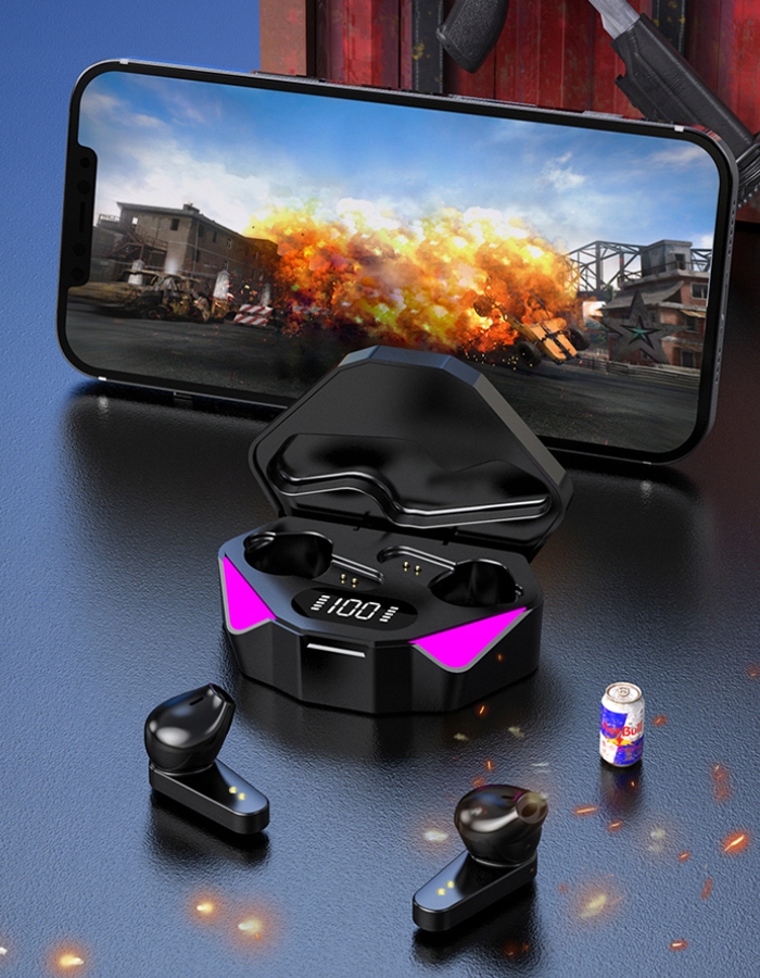 SŁUCHAWKI BEZPRZEWODOWE BLUETOOTH 5.2 + POWERBANK Transmisja sygnału Bluetooth