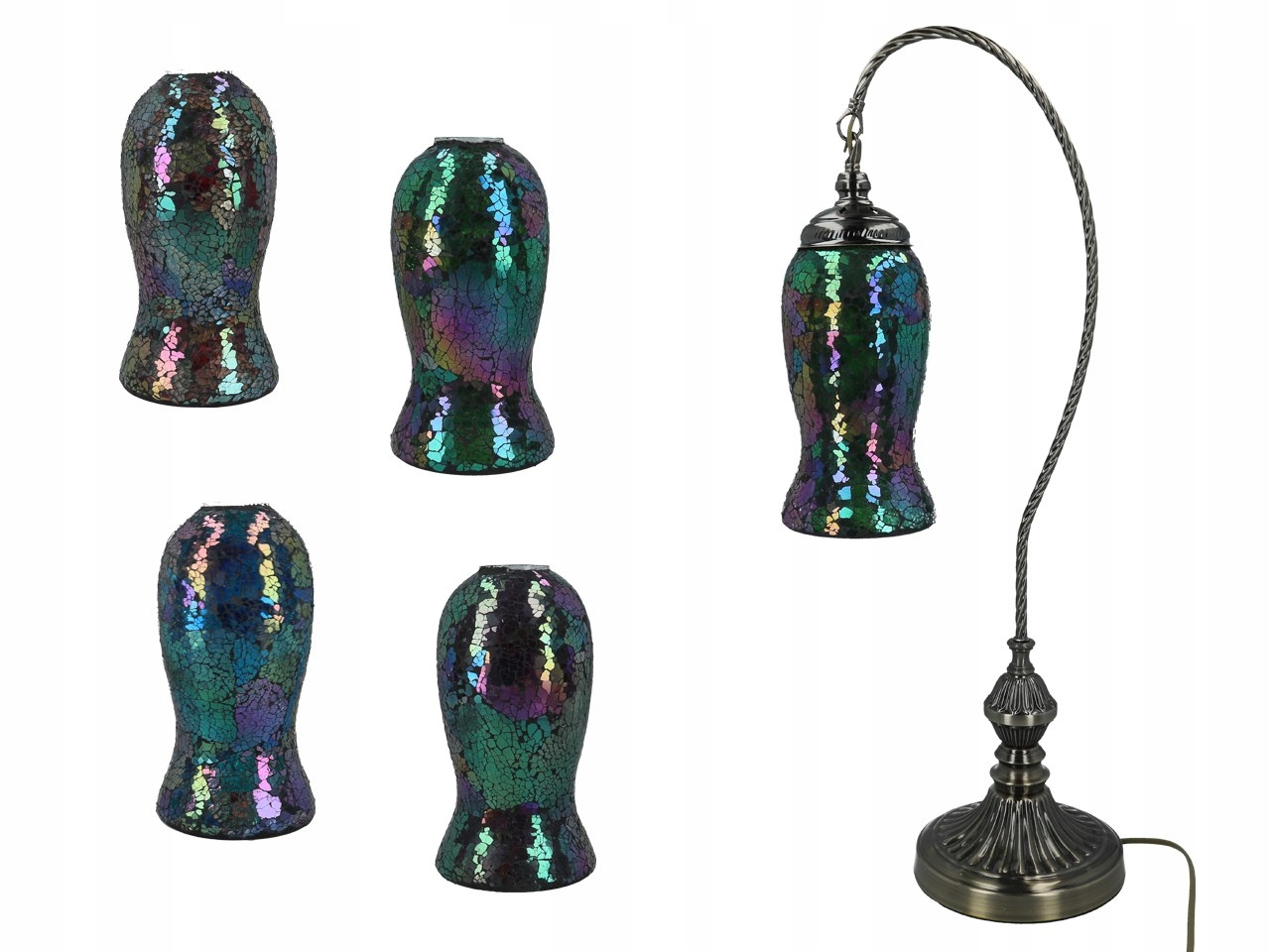 Stolová lampa – jednoduché tienidlo, viacfarebná