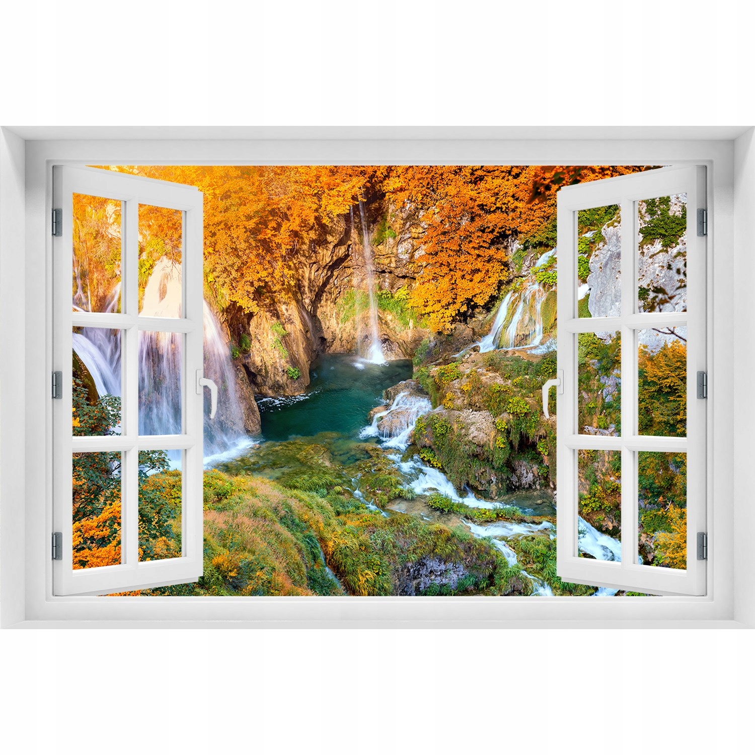 

Samoprzylepna Naklejka na ścianę Wodospad jesienią