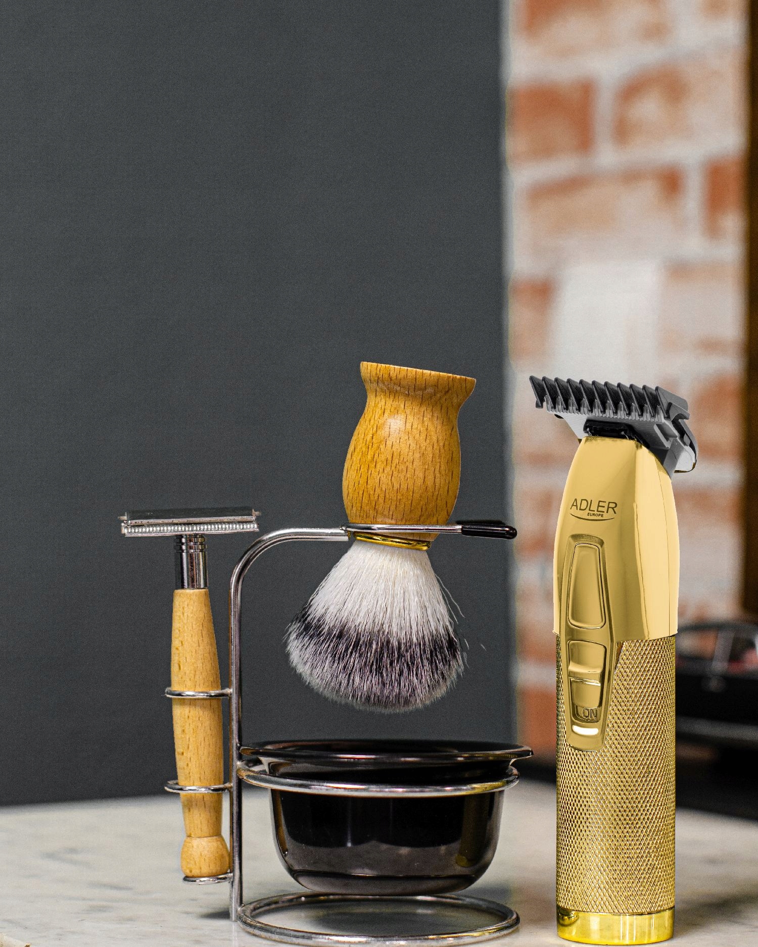 Trymer Adler AD 2836G Gold - Ceramiczne Ostrze, 4 Nakładki, USB
