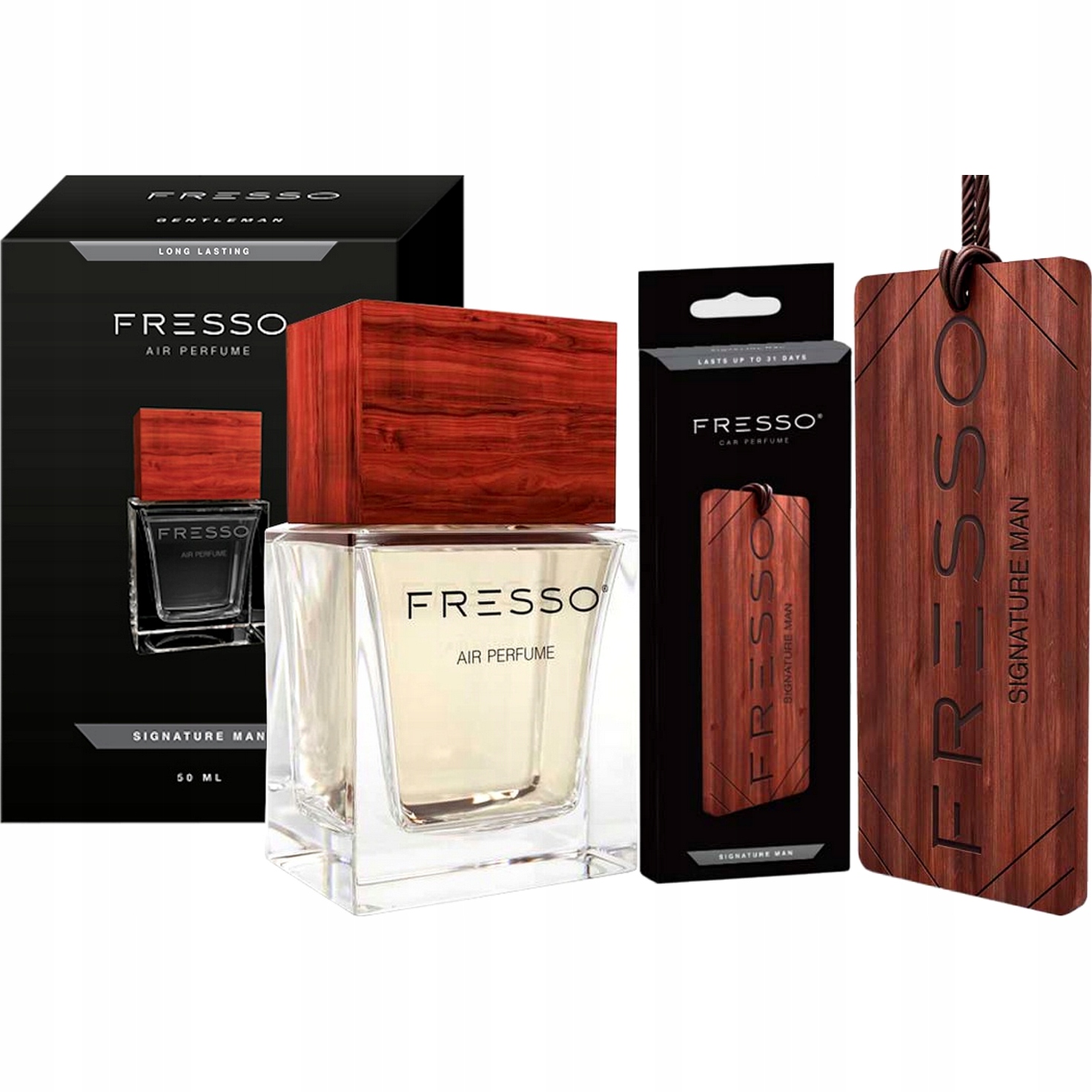 Zapach perfumy FRESSO Signature Man + zawieszka