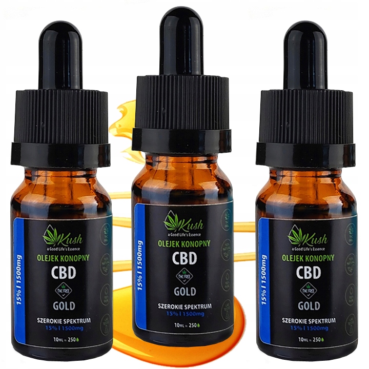 

Olejek Konopny Kush Cbd Gold 15% 4500 mg 3x 10ml