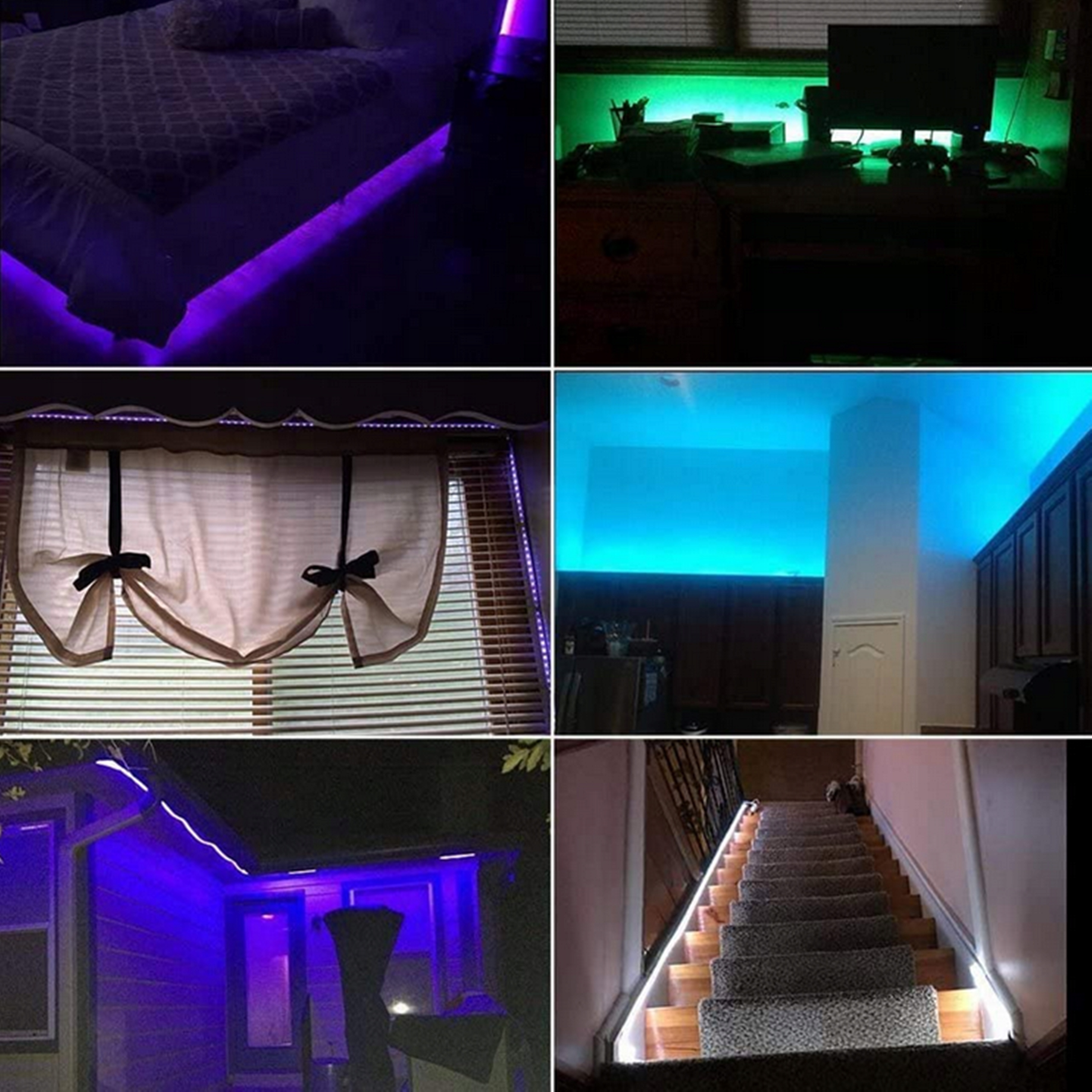 KOLOROWA TAŚMA LED OŚWIETLENIE 10 m RGB (2 X 5 METRÓW) + PILOT MULTIKOLOR Moc 14 W