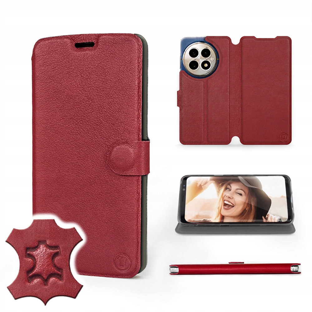 Etui Mobiwear do OnePlus 13 Dark Red Leather