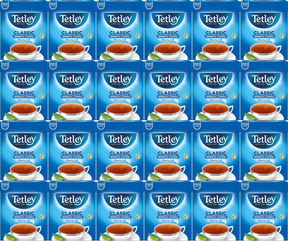Herbata czarna w torebkach Tetley Classic, 100 sztuk x 1.5g x24