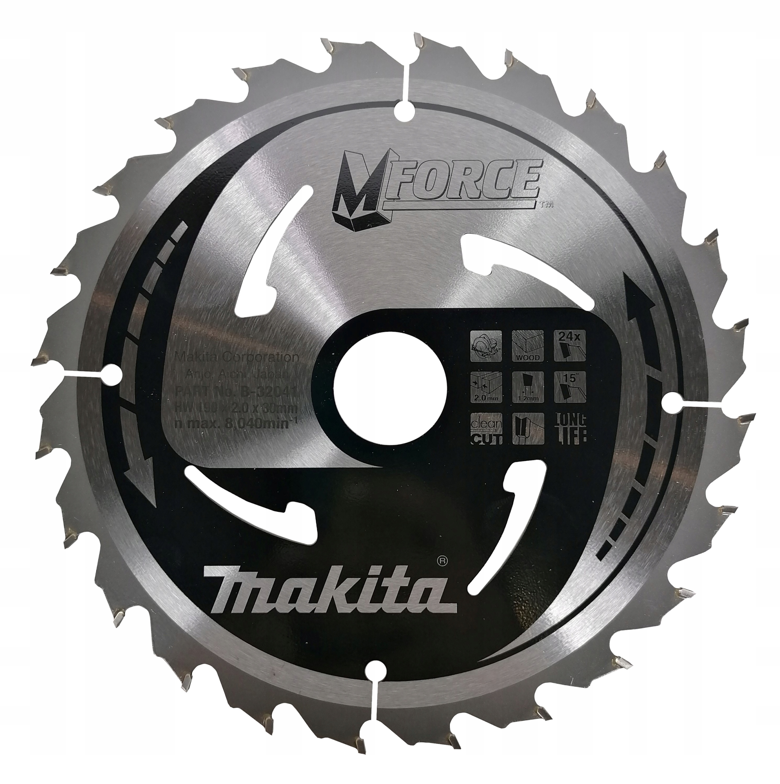 

Makita B-32041 tarcza tnąca do drewna 190x30mm 24z