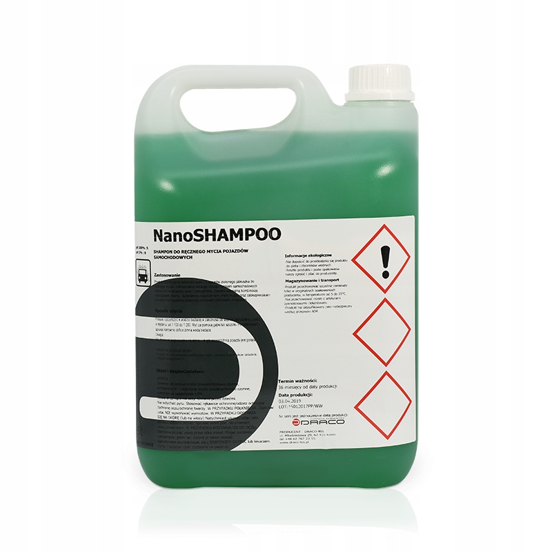 

szampon do mycia ręcznego samochodów Nanoshampo 5L