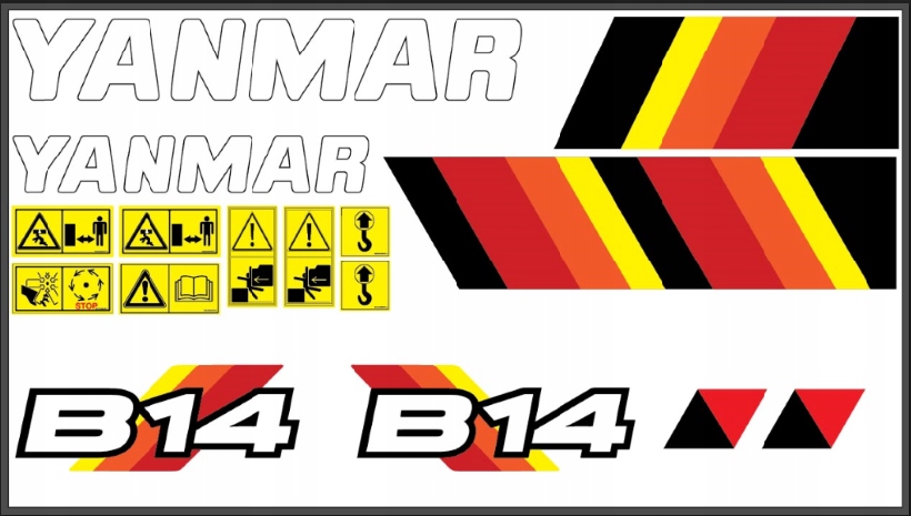 nálepka, logo na kapotě bagr Yanmar B14