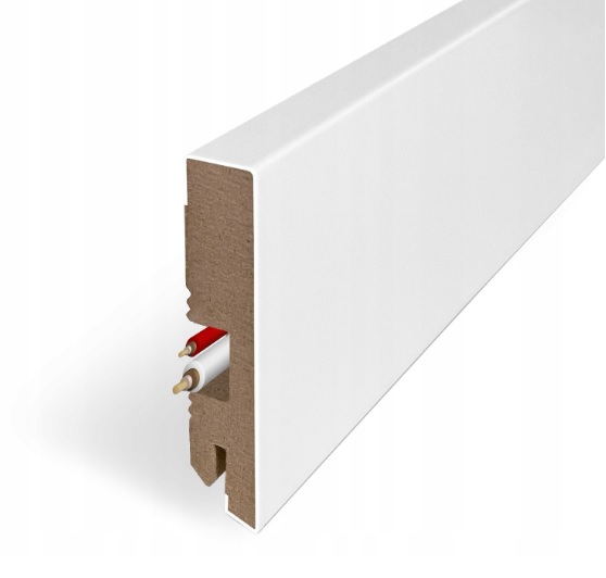 LISTWA MDF STYL wym. 12x60mm dł. 100cm biała