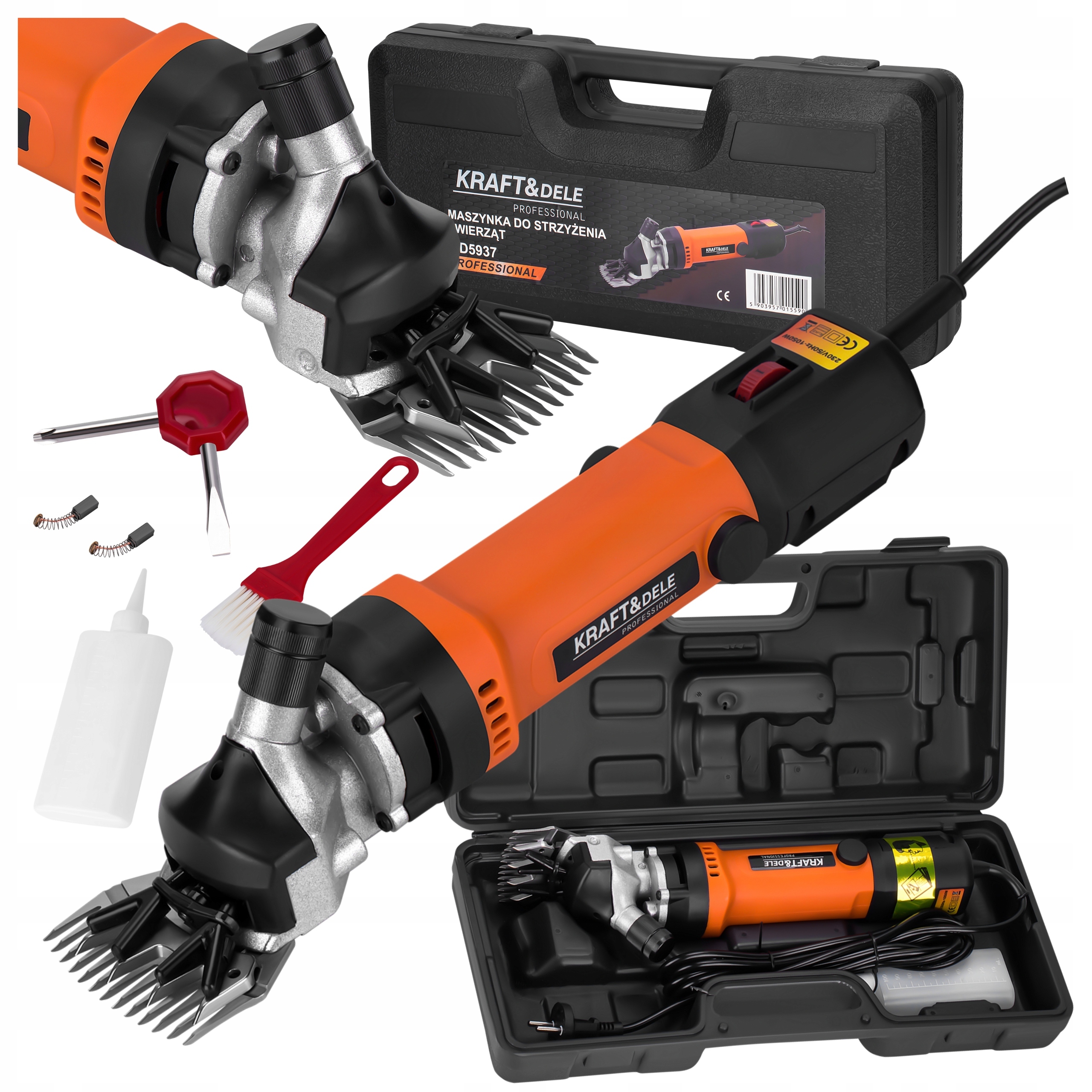 МАШИНКА ДЛЯ СТРИЖКИ ТВАРИН + ЧОХОЛ ДЛЯ АКСЕСУАРІВ KRAFT&DELE KD5937