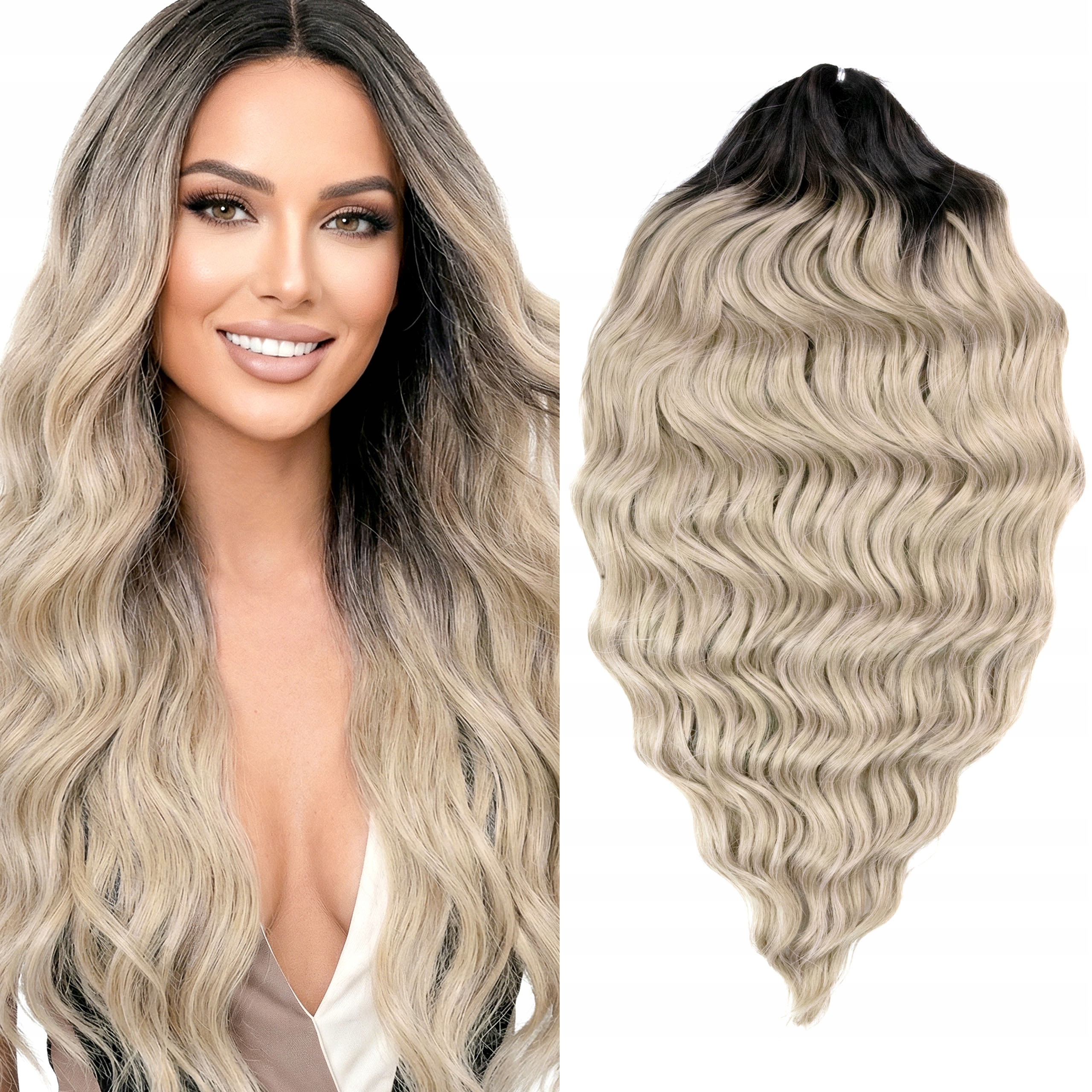 Włosy syntetyczne do czesania Afroloki Crochet Hair Body Wave AnnaTT4FCYAN7