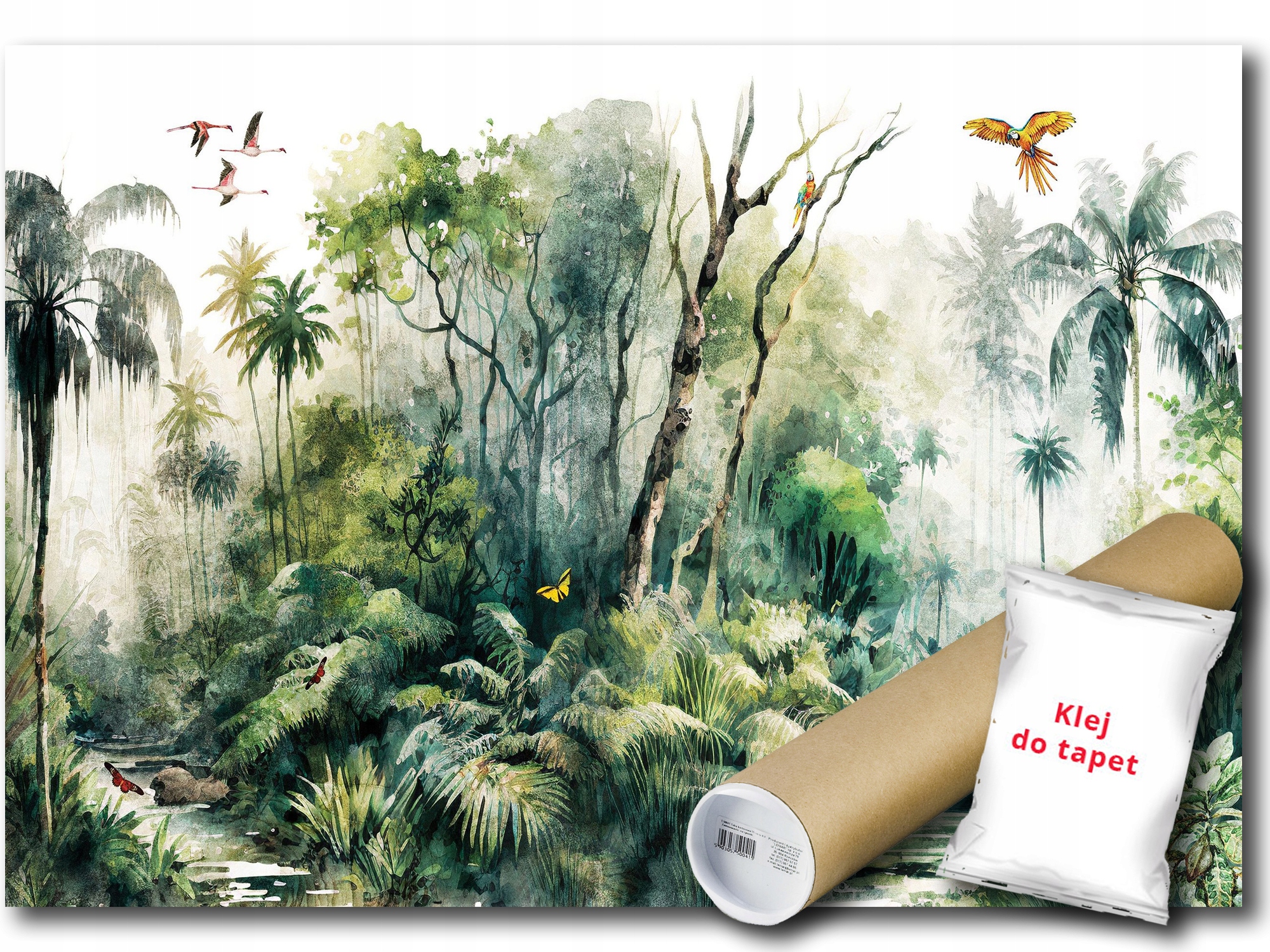 Vinylová Fototapeta Les Džungle Akvarel 416x254