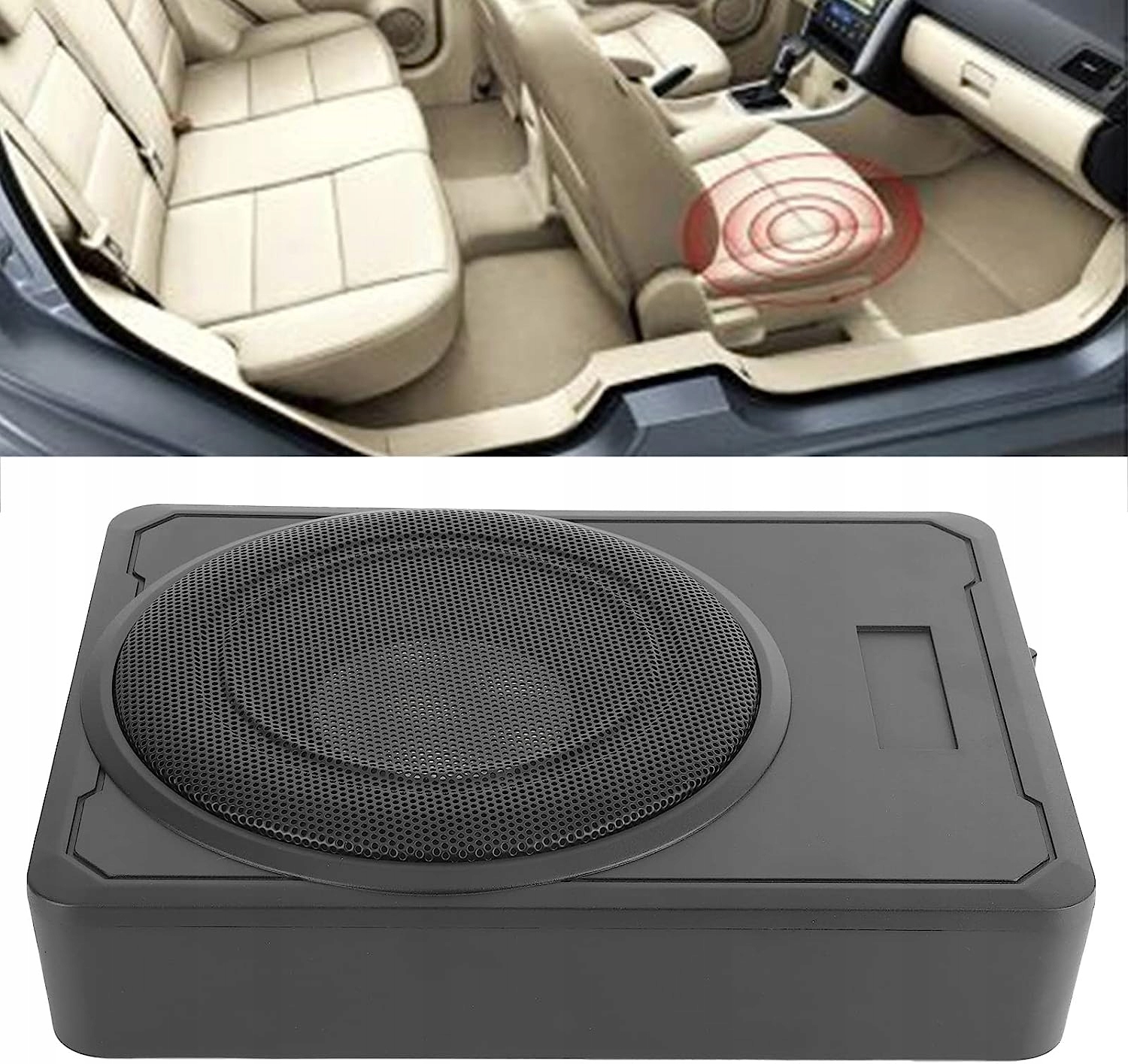 Subwoofer Samochodowy, Smukły Głośnik z Obudową Model Mini