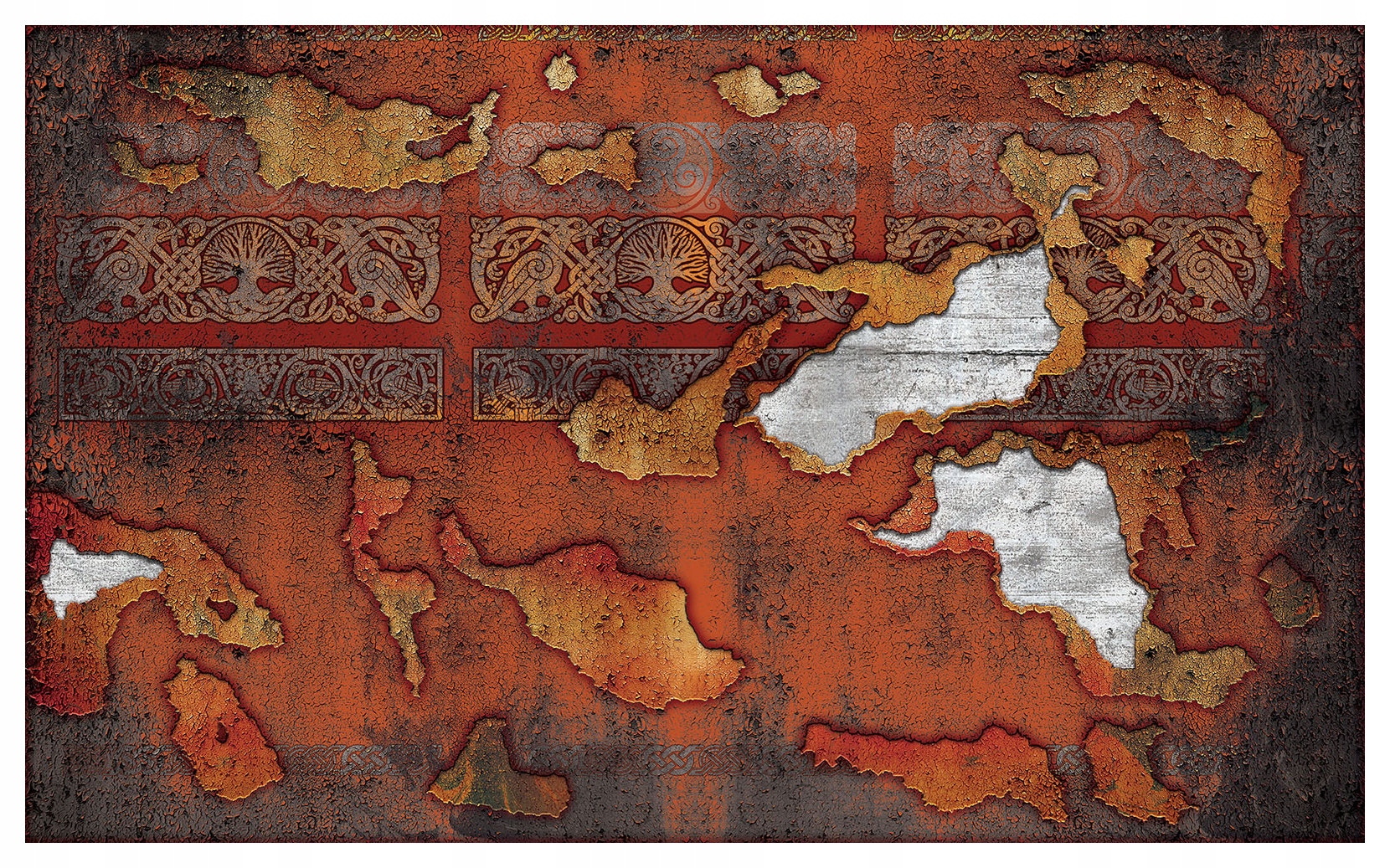 Fototapeta Rezavé vrstvy a keltské vzory, efekt rzi 368x254 lepidlo