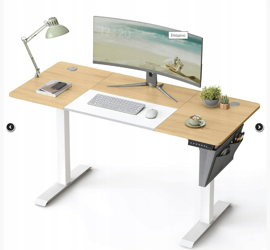 Obdĺžnikový písací stôl Songmics LSD016W02 140 x 60 x 120 cm biely