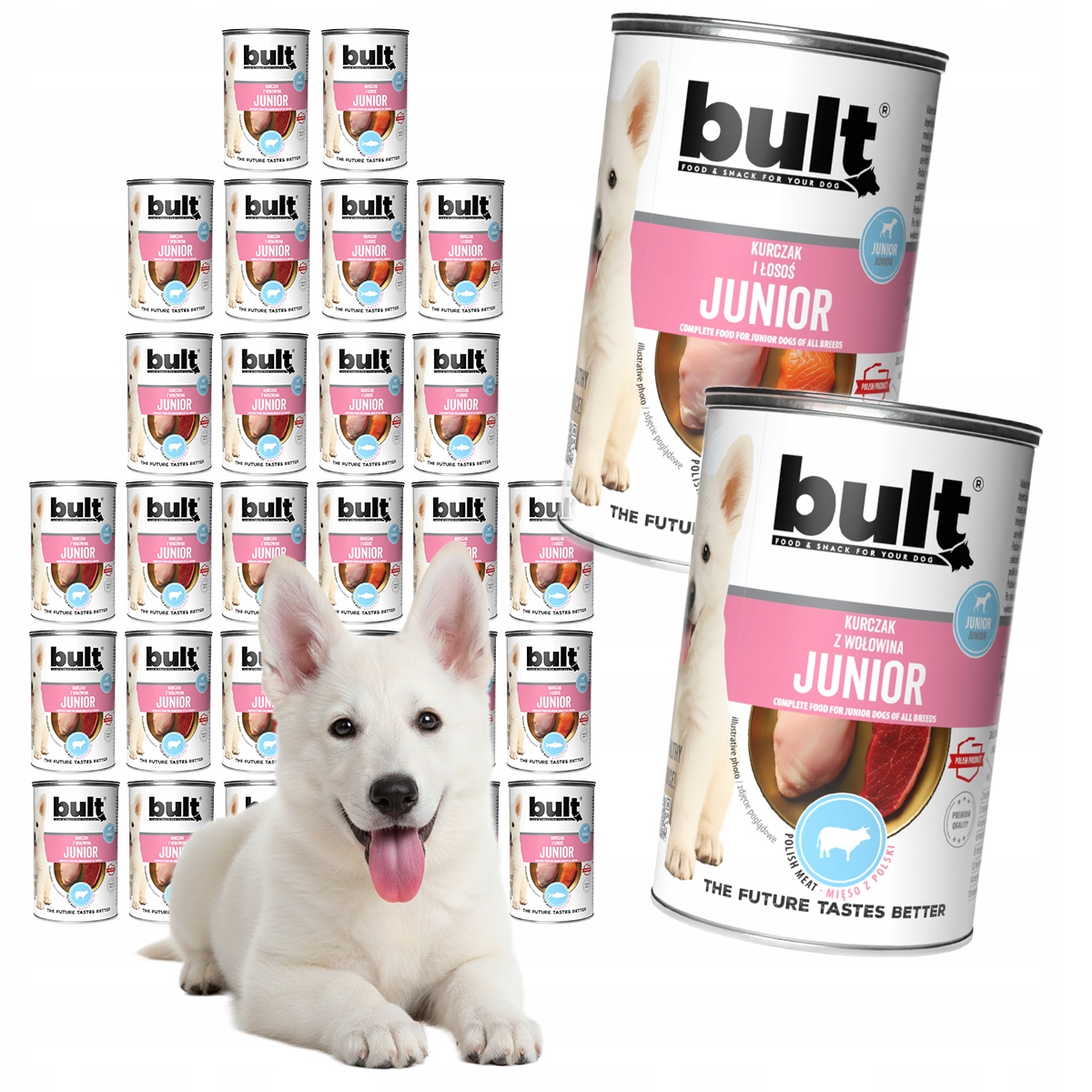 Levně Vlhké Krmivo Pro Psa Bult Junior mix chutí kuře pro štěňata 24x400g