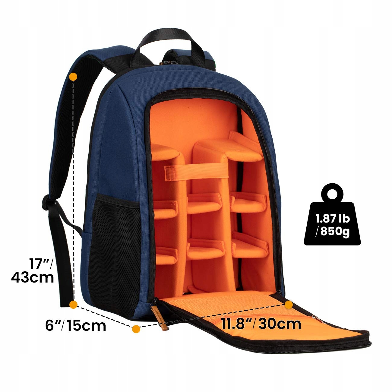 TARION Plecak Na Aparat DSLR Wodoodporny Lekki Z Przegrodą Na Laptop 15" — miniatura 8