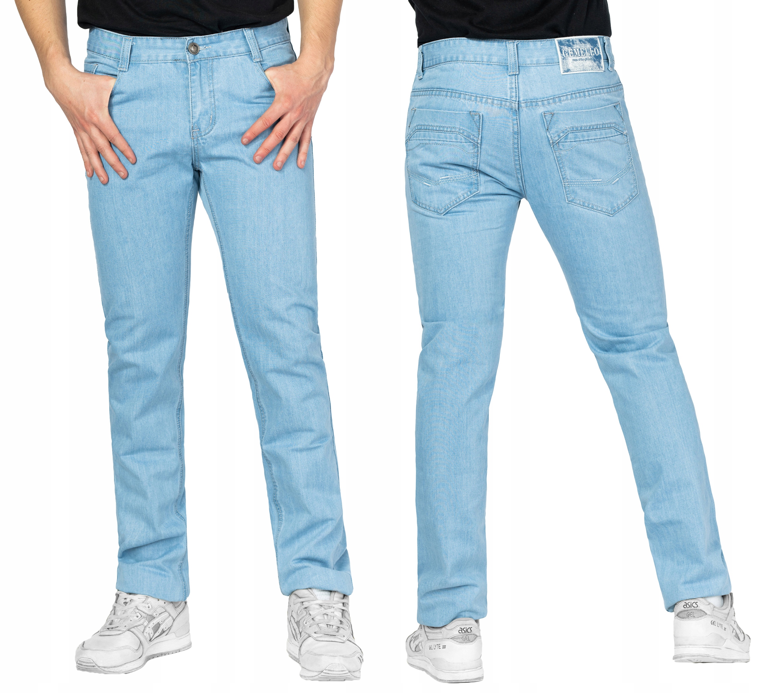 

Spodnie Męskie Jeansy Jasne Niebieskie 210 r 102cm