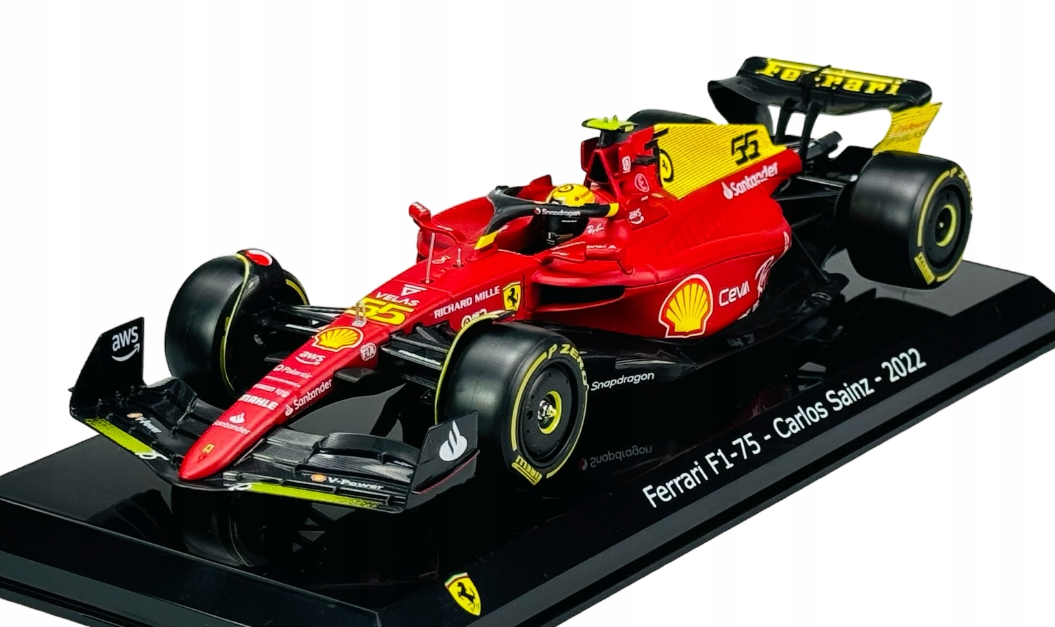 Bburago 2022 Ferrari F1-75 #55 Sainz Gp Italii Vitrína 1:24 Nový 26806