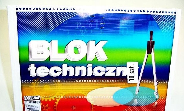 blok 10szt.  techniczny biały A4 — 4