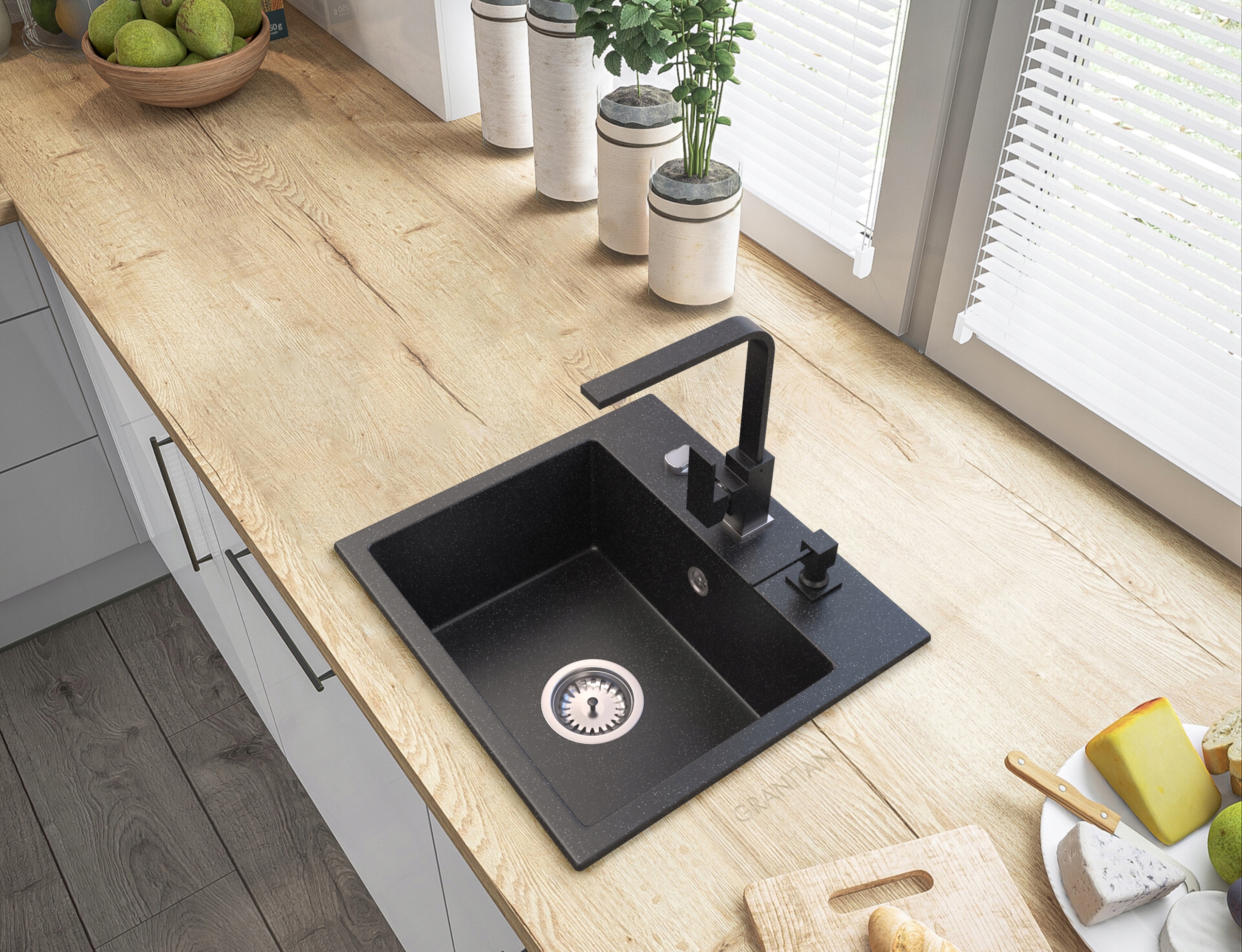 DOZOWNIK DO ZLEW ZLEWOZMYWAK GRANITOWY KWADRATOWY Linia DOZOWNIK