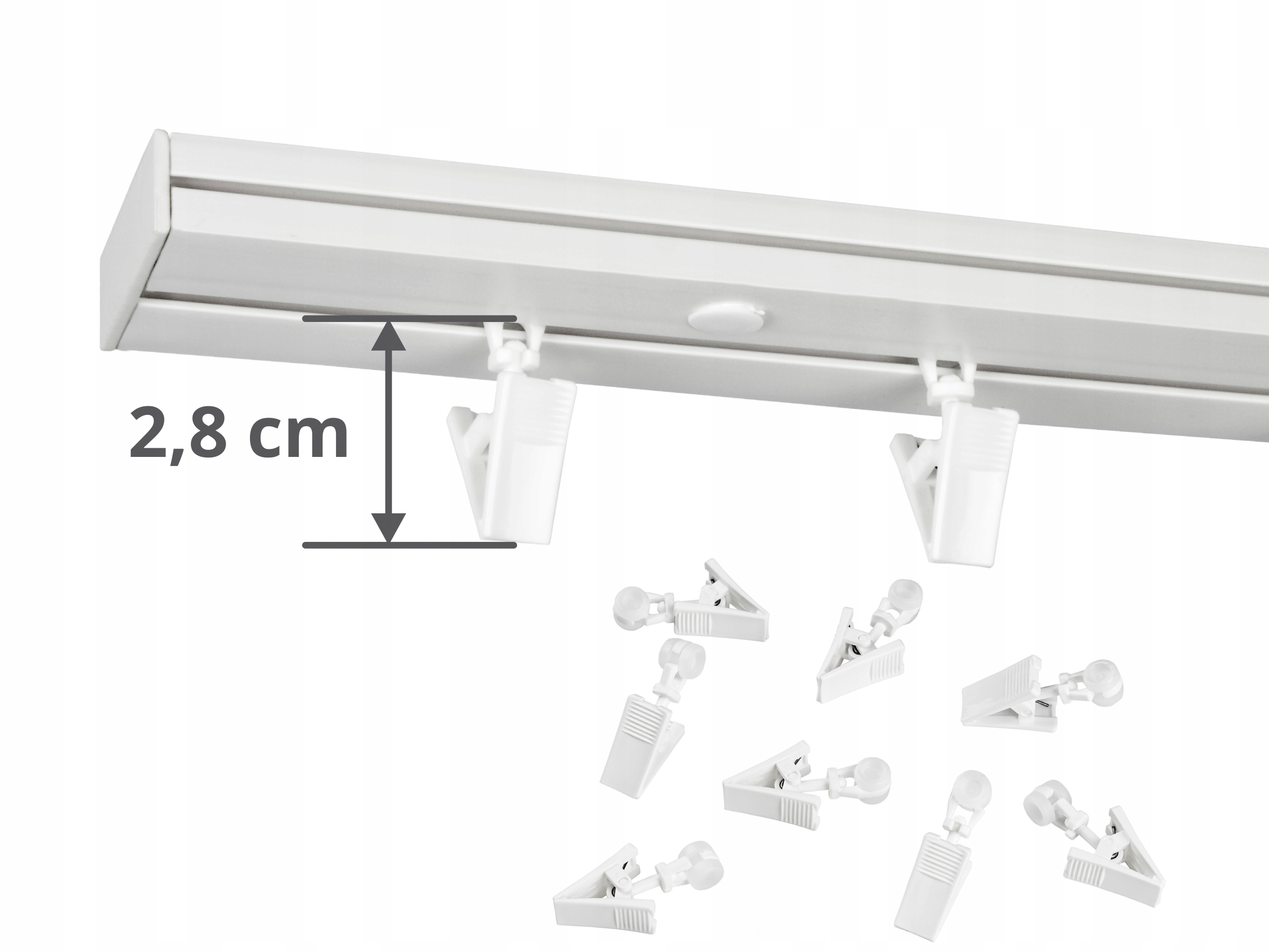 SZYNA SUFITOWA BOJANEK PCV I-torowa z Osłoną 560cm Długość szyny 560 cm
