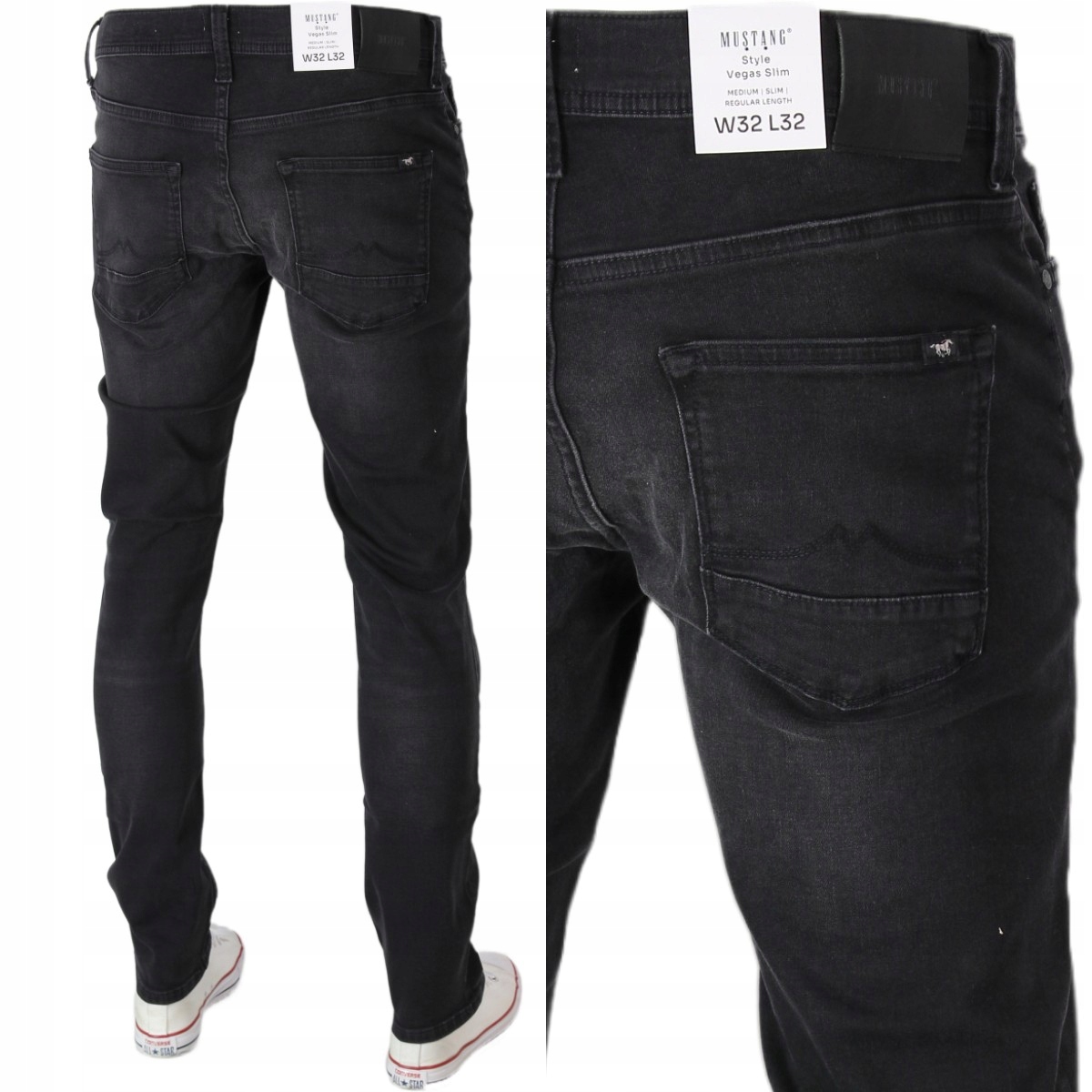 Mustang Vegas Slim Spodnie Jeans "black"_ W32 L32