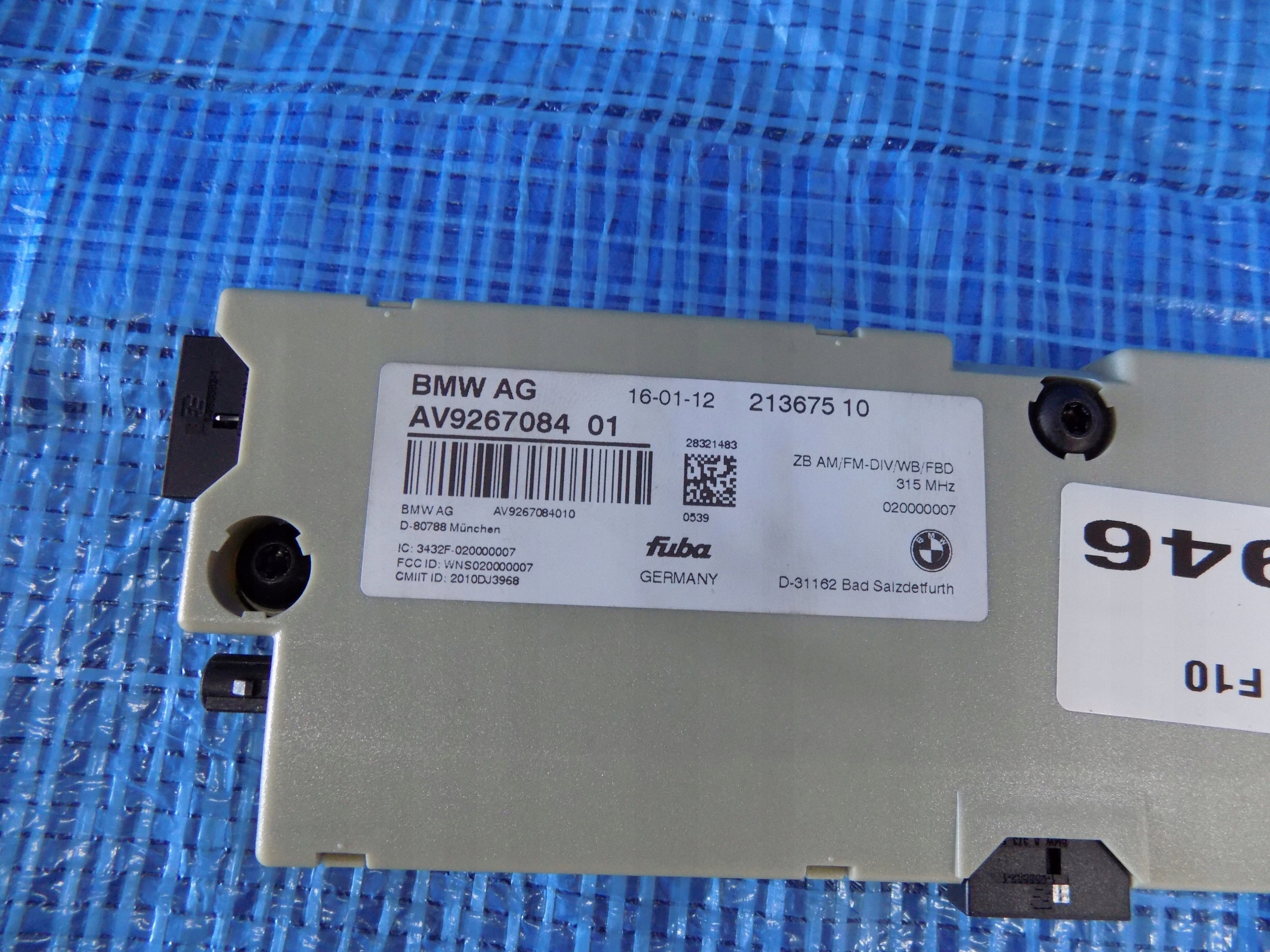 amplifier ANTENY module BMW 5 F10 2012R 3,0B