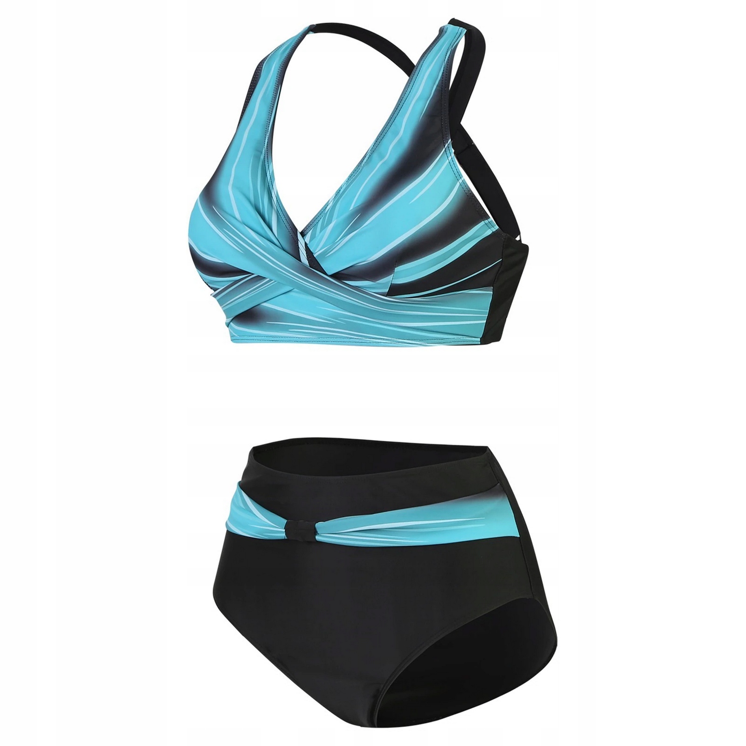 STRÓJ KĄPIELOWY DWUCZĘŚCIOWY KOSTIUM DAMSKI BIKINI WYSOKI STAN PUSH UP XL Rodzaj komplet