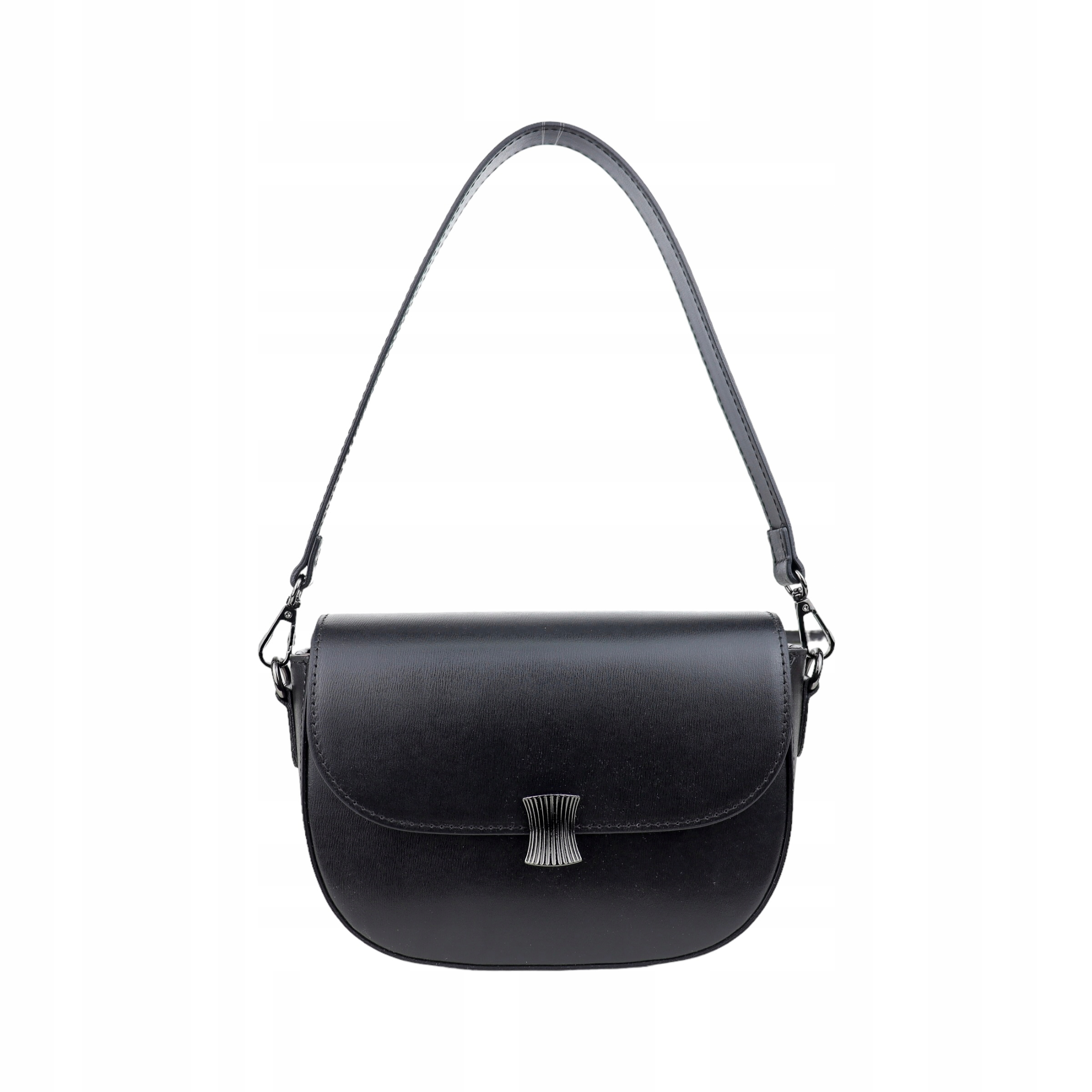 Dámská kabelka z přírodní kůže Shell Černá