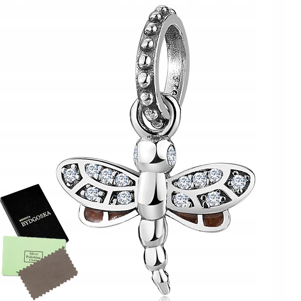 

Zawieszka Charms Srebrna 925 Ważka Beads Koralik