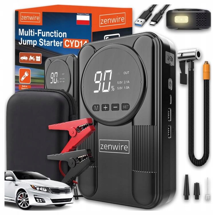 Booster Powerbank Jump Starter Kompresor do auta Zenwire CYD14