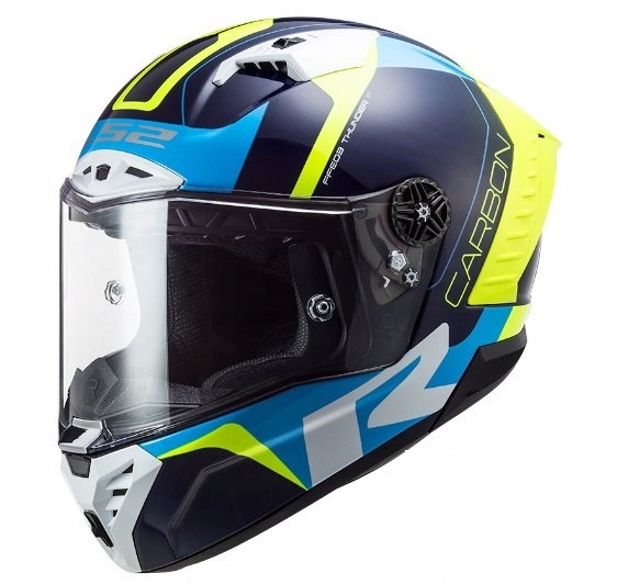 IS7M3712 - ШЛЕМ LS2 FF805 THUNDER C RACING1 BLUE H-V YEL. XL