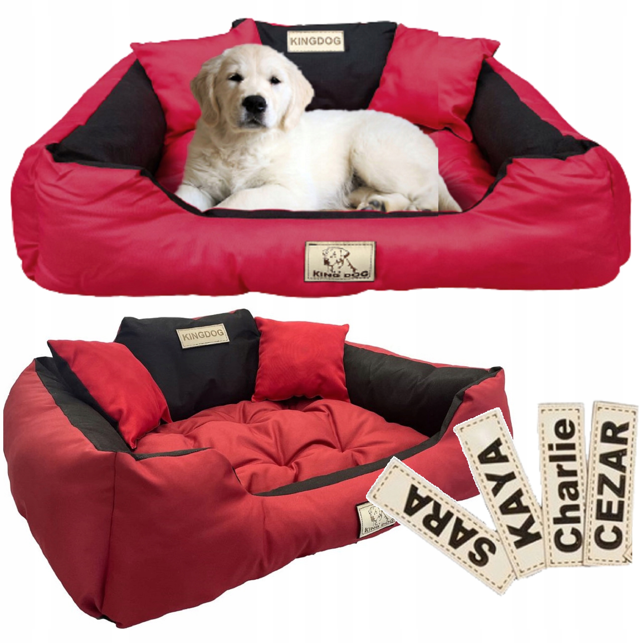 Pelíšek pro psa kočku Potah Pohovka Kotec Vodotěsná Jméno 130 x 105 cm