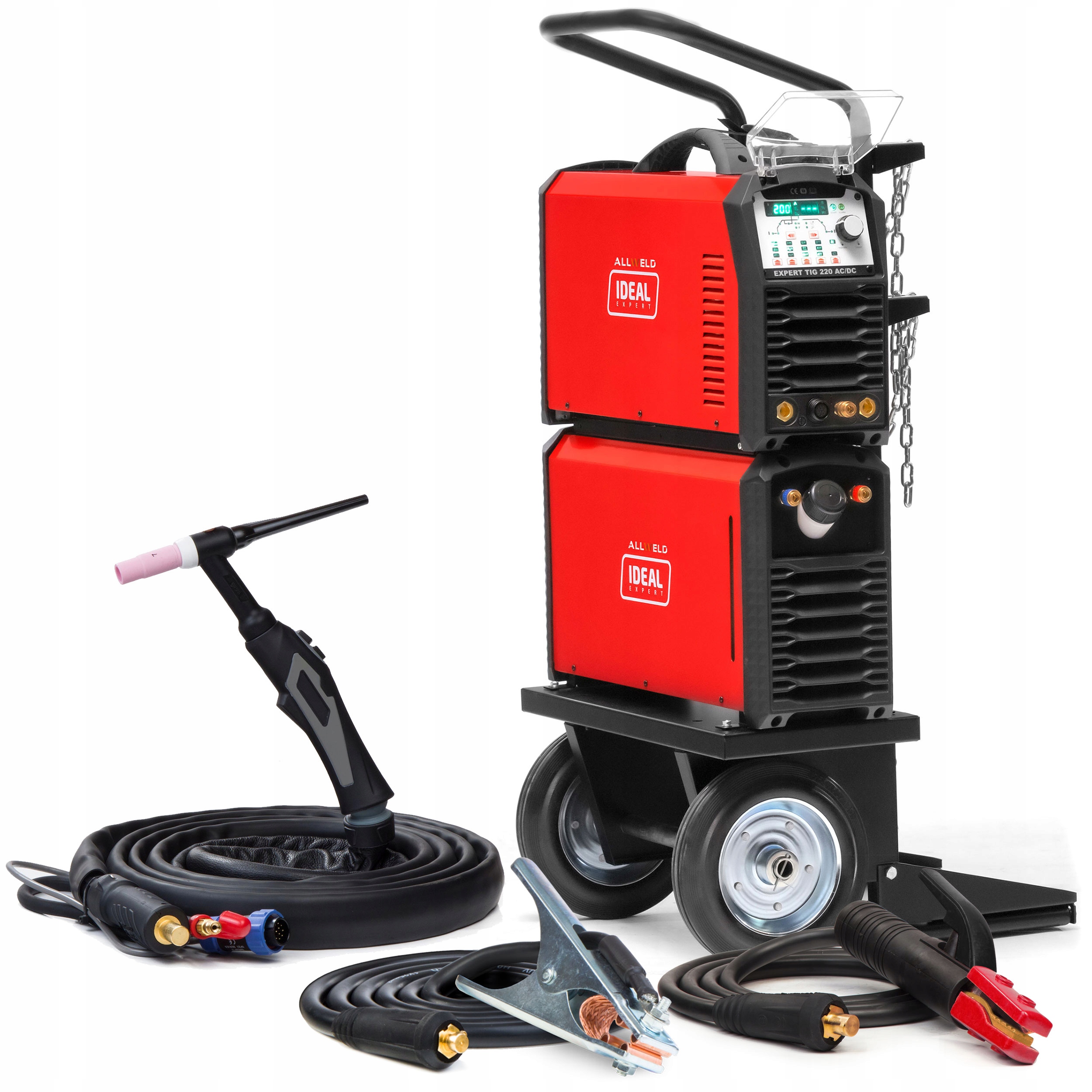 Svařovací Stroj Migomat Ideal Expert Tig 220 Ac/dc Mma 230V 200A Puls Hf Rukojeť 4 M