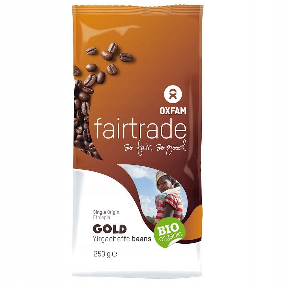 Káva Zrnková Arabica 100 % Etiopia Fair Trade Bio 250 g Oxfam
