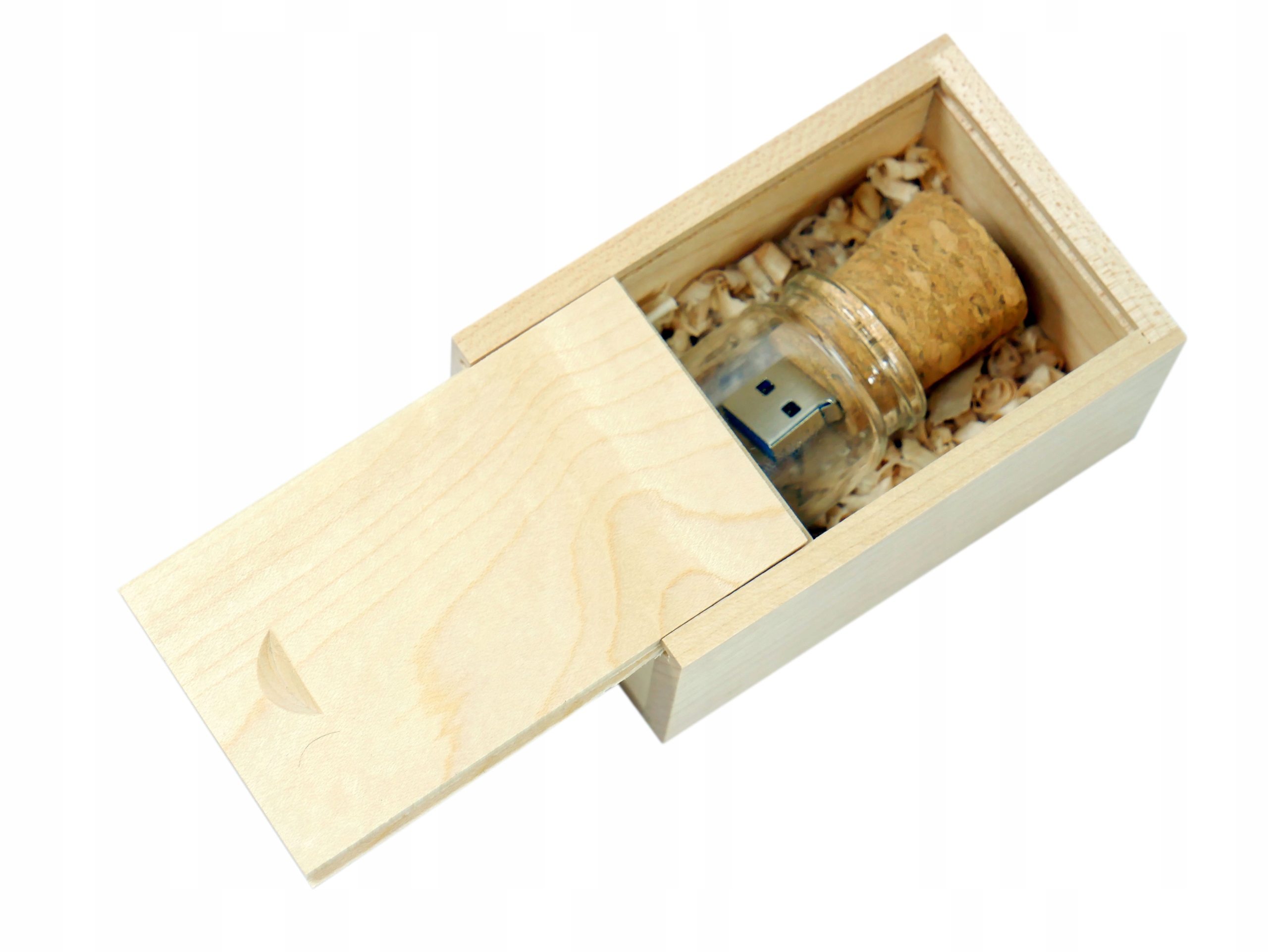 PENDRIVE BUTELKA USB 16GB 3.0 +DREWNIANE PUDEŁKO Pojemność 16 GB