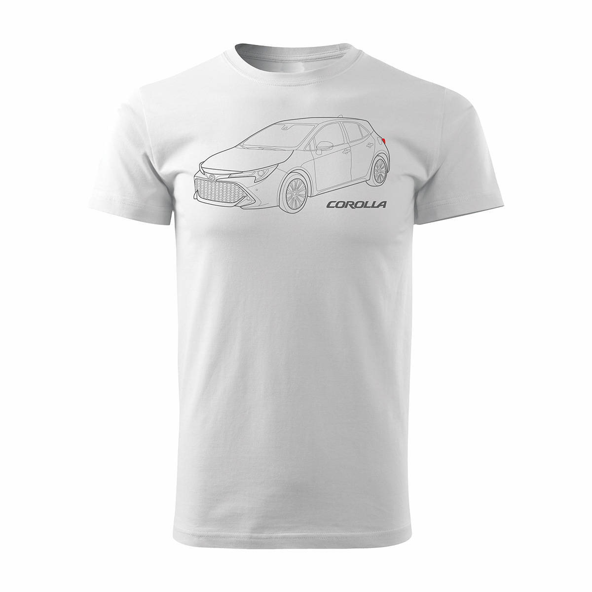 

Koszulka z samochodem Toyota Corolla biała Regular