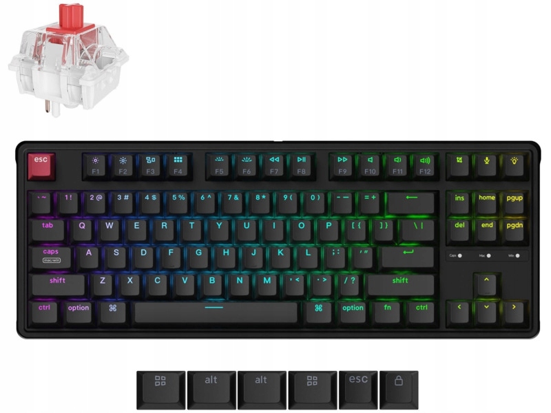 Klawiatura Keychron C3 Pro 8K Qmk Wired Custom Mechanical Red Switch