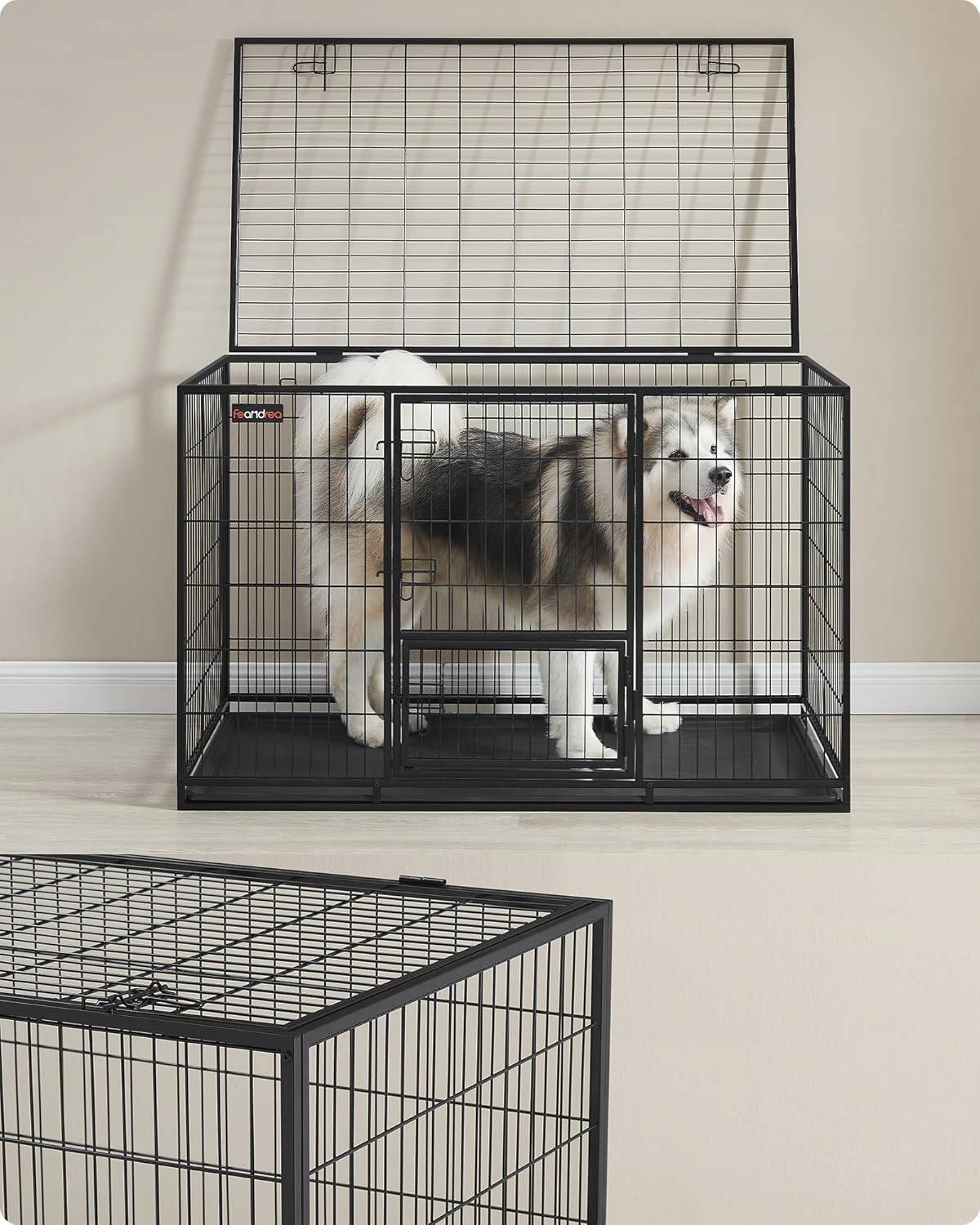 Klatka Transportowa Dla Psa Duża Z Tacą Metalowa Feandrea