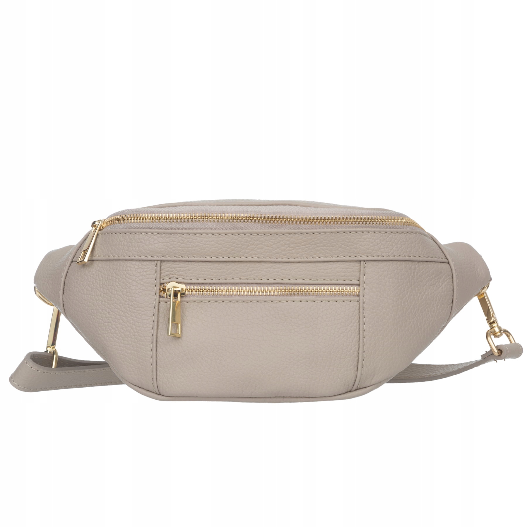 Vera Pelle nerka skórzana saszetka biodrówka listonoszka J.beżowa